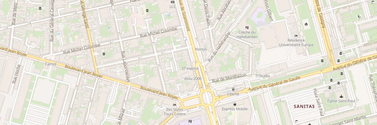 Plan du 111 Av de Grammont à Tours