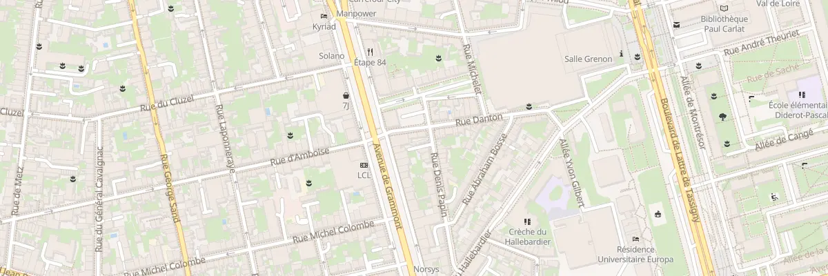 Plan du 9 Rue Danton à Tours