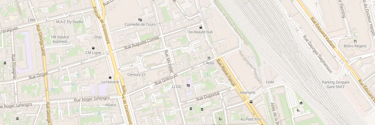 Plan du 20 Rue Grécourt à Tours