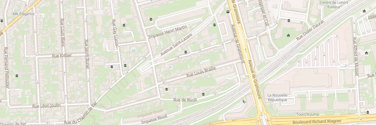 Plan du 28 Rue Jules Verne à Tours