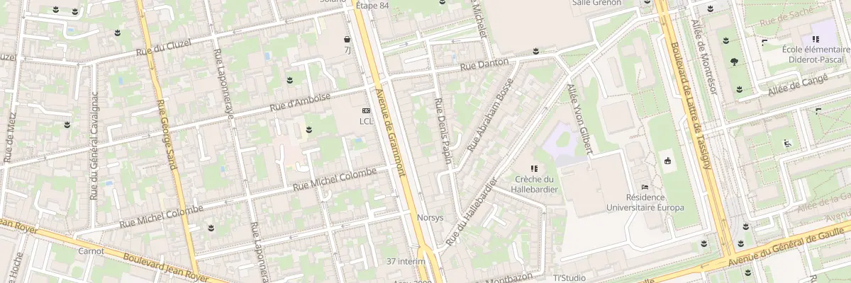 Plan du 23 Rue Denis Papin à Tours