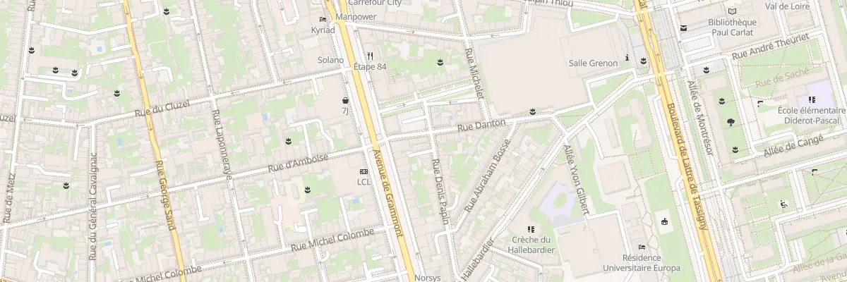 Plan du 7 Rue Denis Papin à Tours