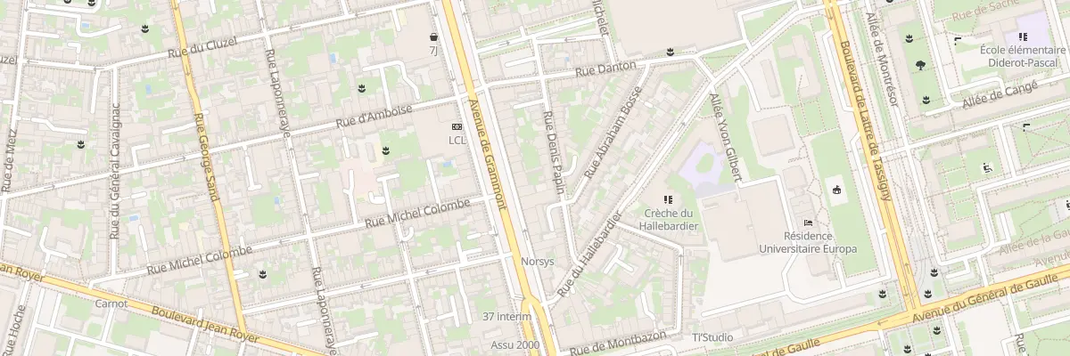 Plan du 25 Rue Denis Papin à Tours