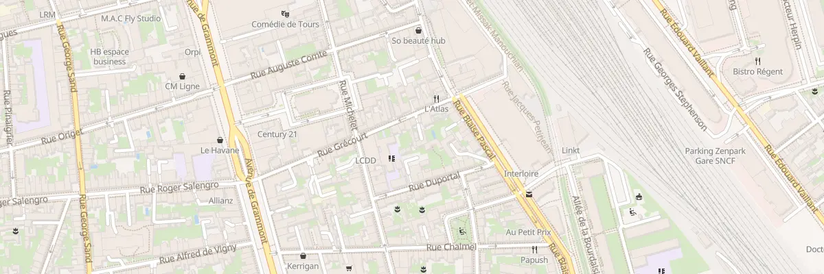 Plan du 25 Rue Grécourt à Tours