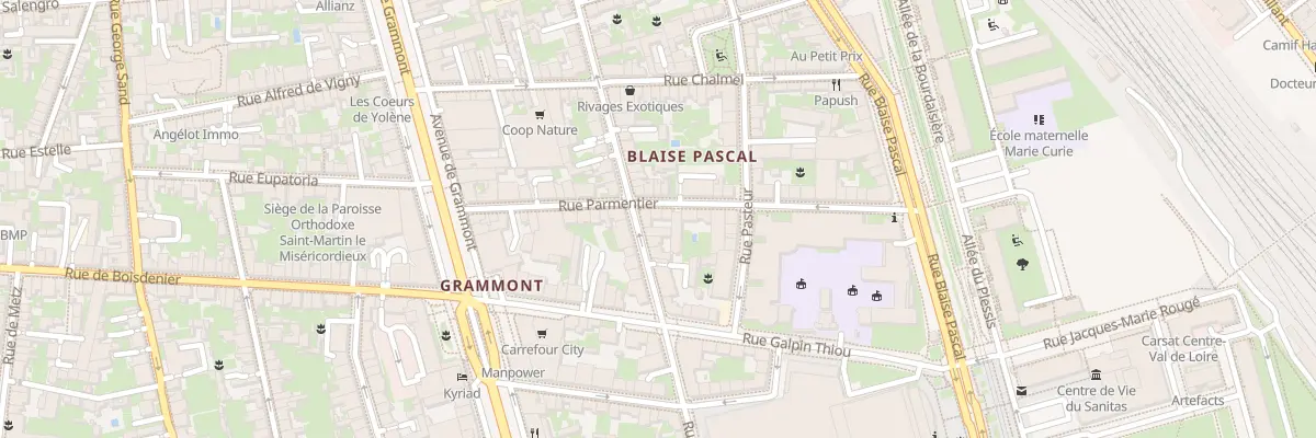 Plan du 35 Rue Parmentier à Tours