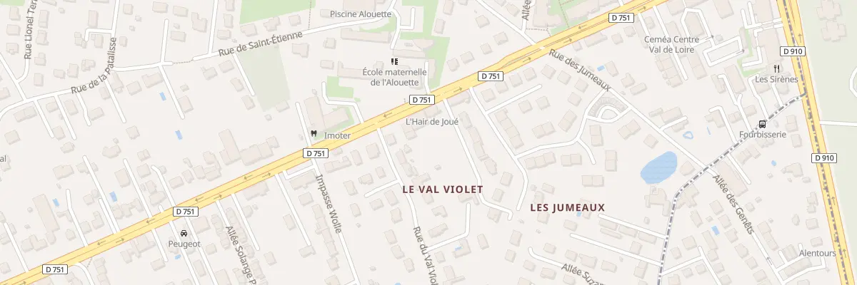 Plan du 44 Bd de Chinon à Joué-lès-Tours