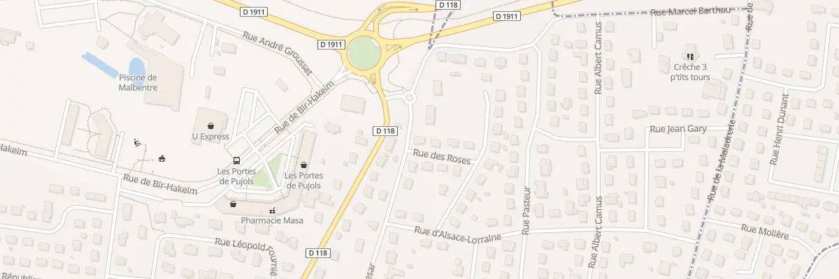 Plan du 8 Rue des Roses à Pujols