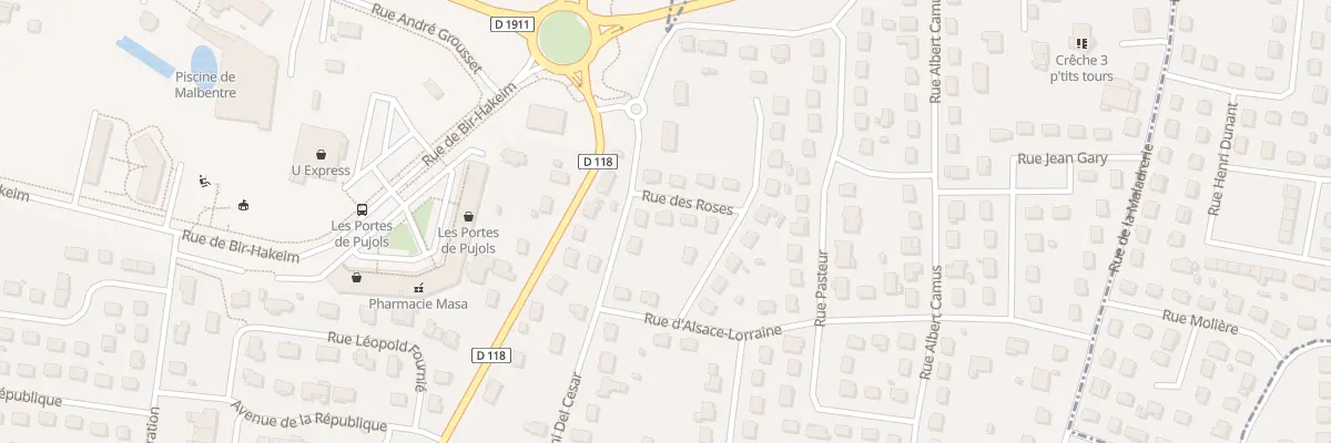 Plan du 5 Rue des Roses à Pujols