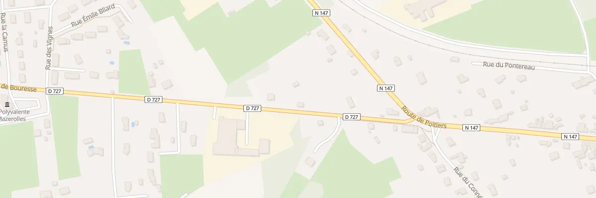 Plan du 8 Rte de Bouresse à Mazerolles
