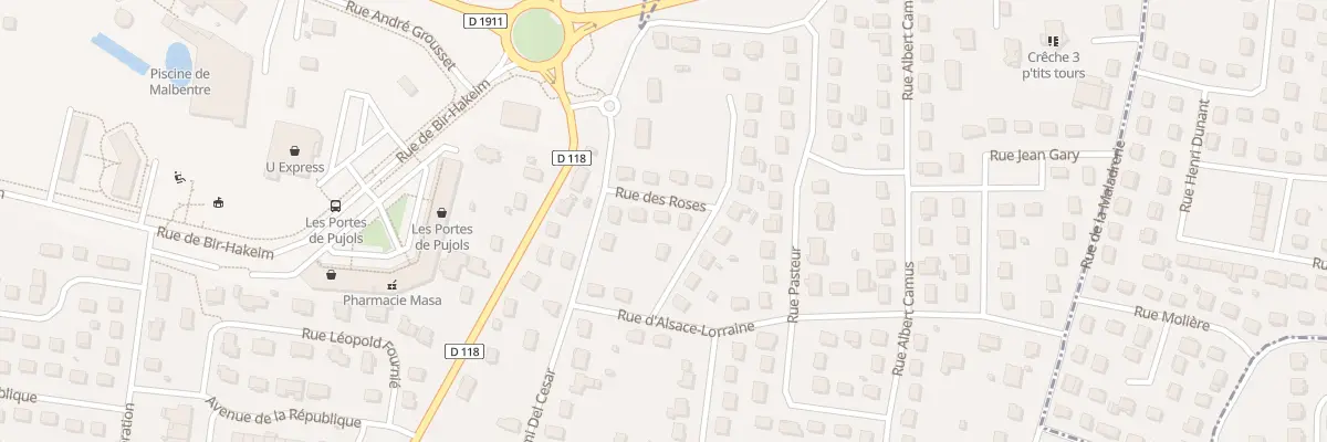 Plan du 3 Rue des Roses à Pujols