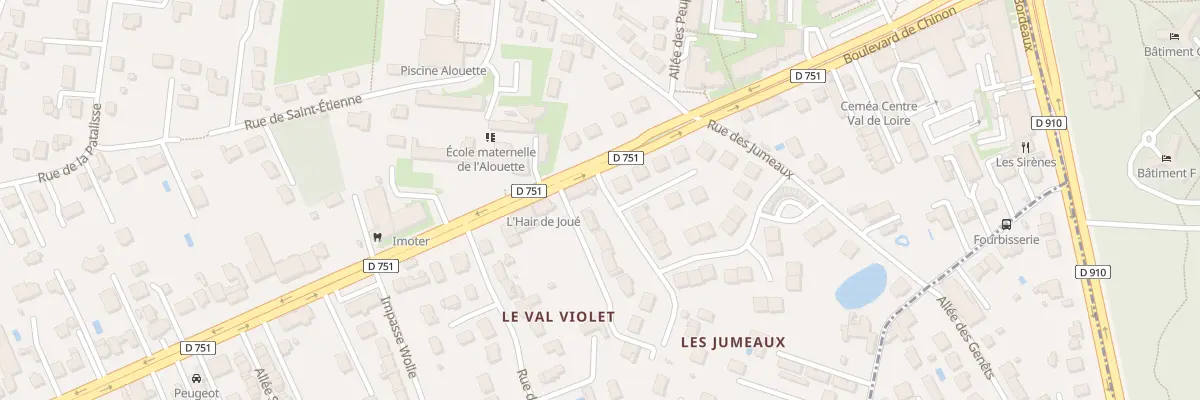 Plan du 36 Bd de Chinon à Joué-lès-Tours