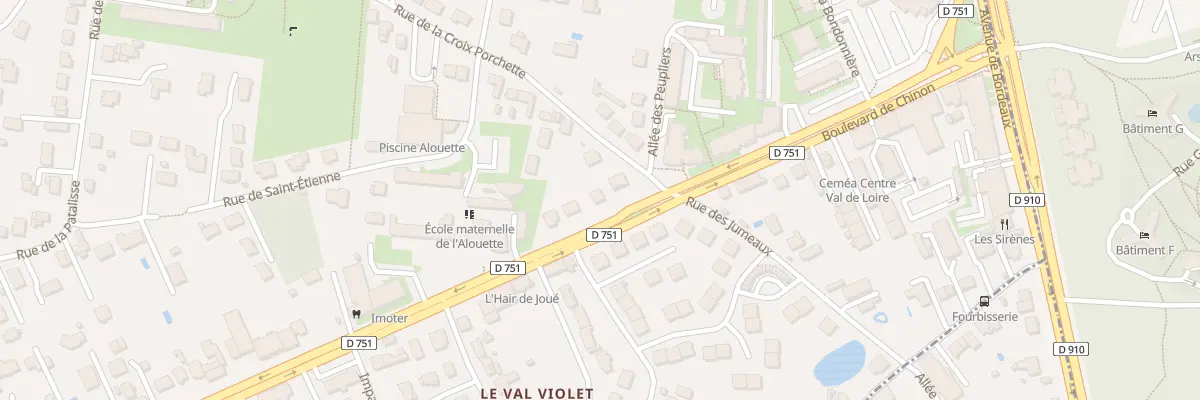 Plan du 29 Bd de Chinon à Joué-lès-Tours
