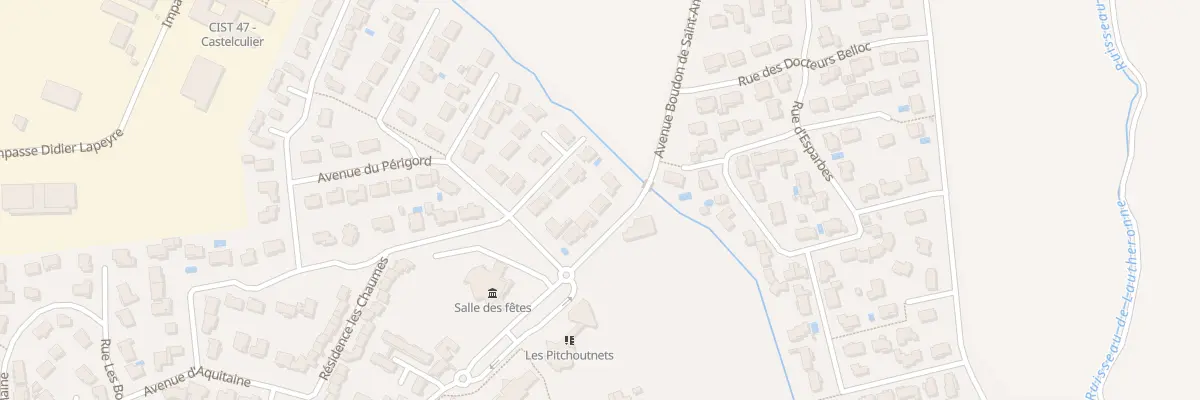 Plan du 25 Av du Général de Gaulle à Castelculier