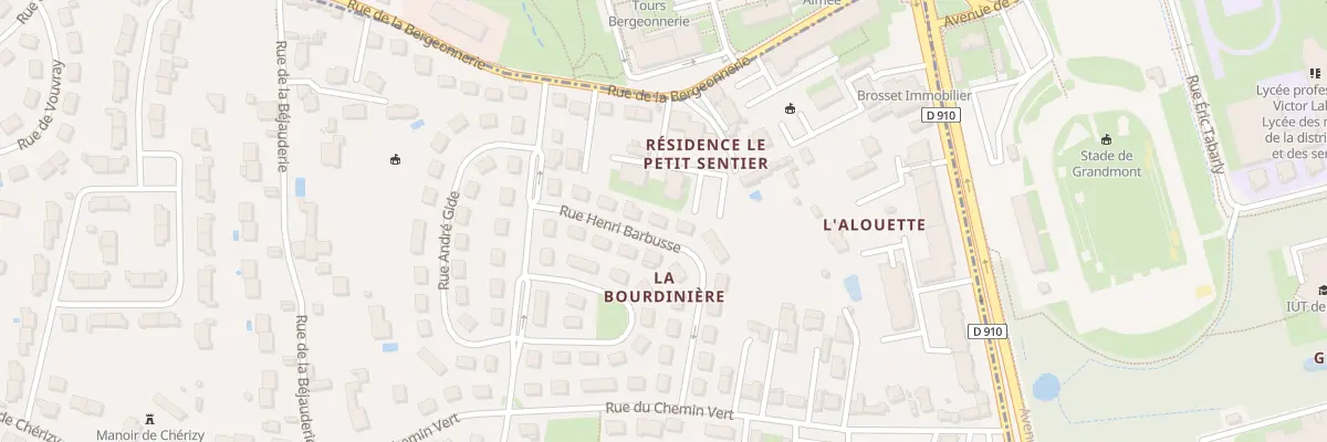 Plan du 10 Rue Henri Barbusse à Joué-lès-Tours
