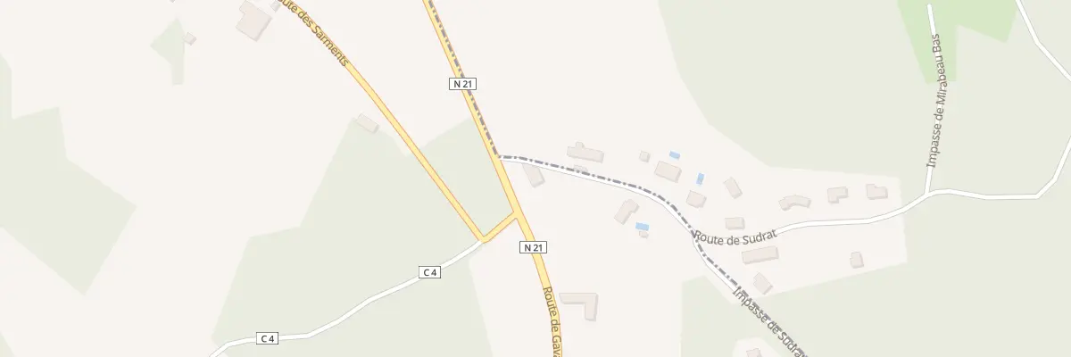 Plan du 36 Rte de Sudrat à Chalagnac