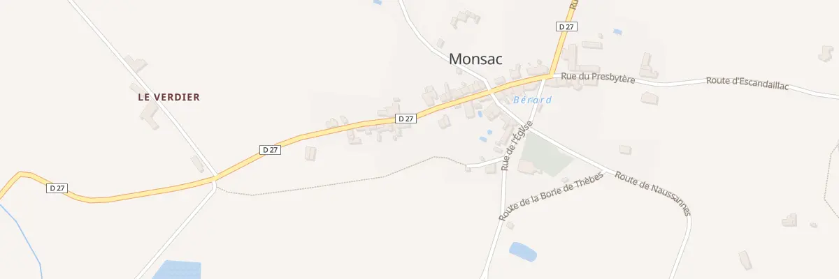 Plan du 1000 Le Bourg à Monsac
