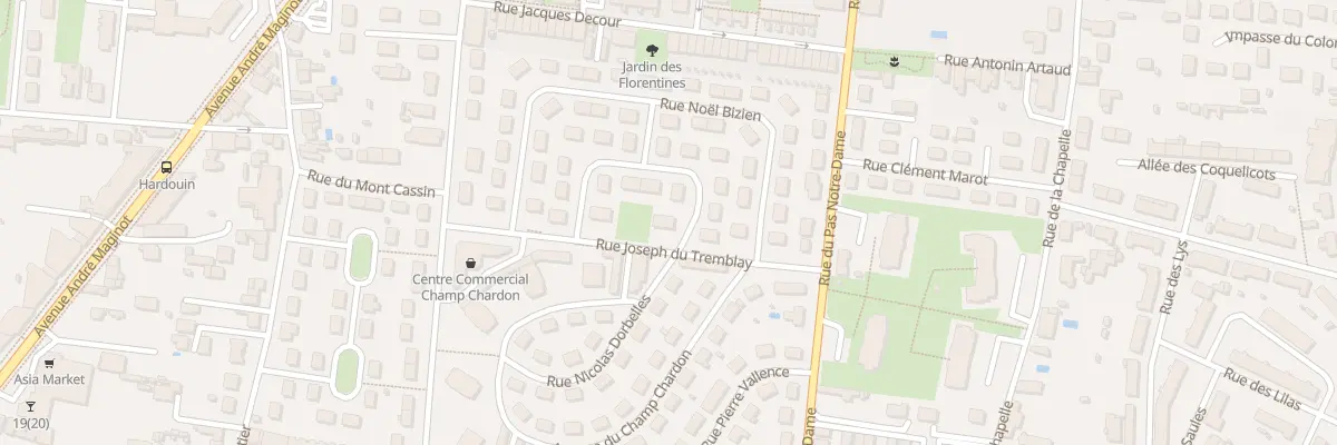 Plan du 2 Rue du Vercors à Tours