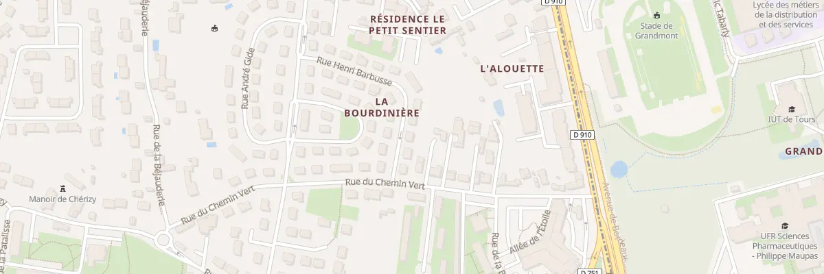 Plan du 22 Rue Henri Barbusse à Joué-lès-Tours