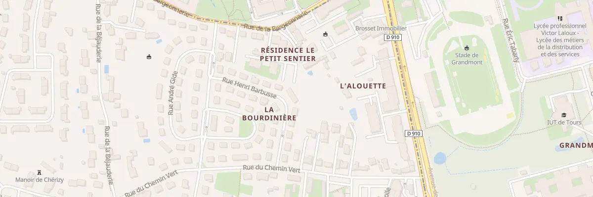 Plan du 16 Rue Henri Barbusse à Joué-lès-Tours