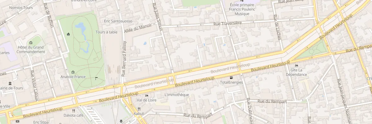Plan du 44 Bd Heurteloup à Tours