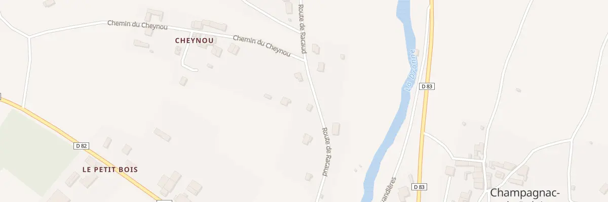 Plan du 331 Av de Racaud à Champagnac-de-Belair