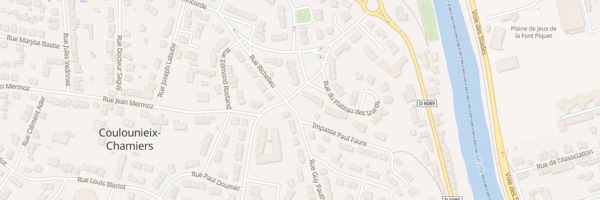 Plan du 2 Rue du Plateau des Izards à Coulounieix-Chamiers