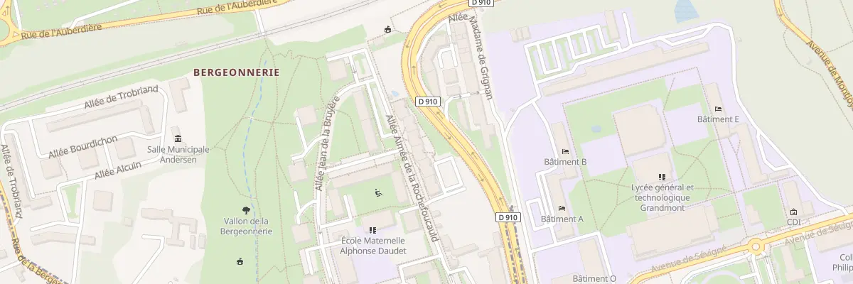 Plan du 14 All Aime de la Rochefoucauld à Tours