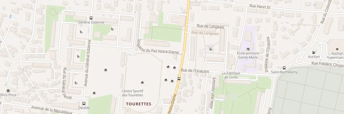 Plan du 64 Rue du Pas Notre-Dame à Tours
