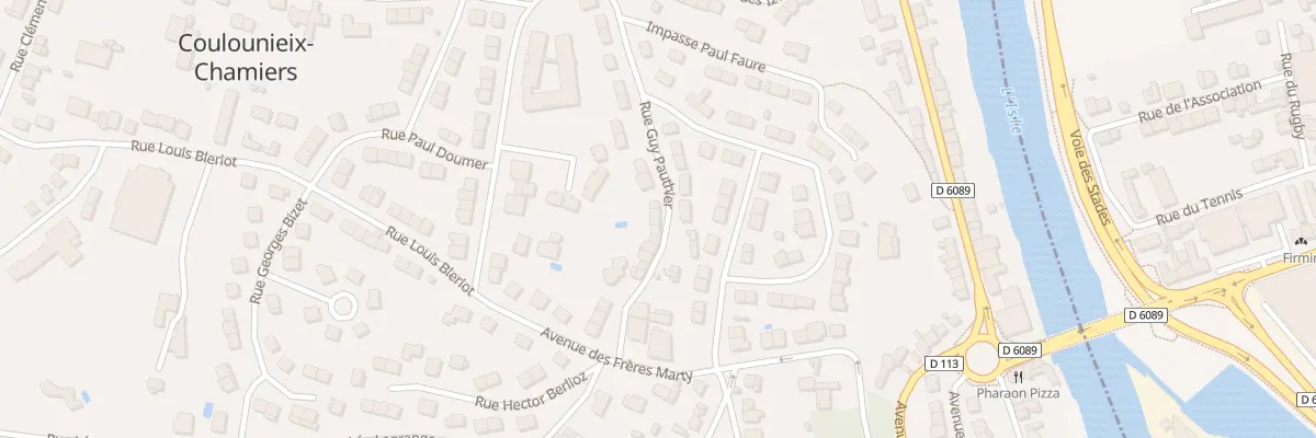 Plan de la Rue Guy Pauthier à Coulounieix-Chamiers
