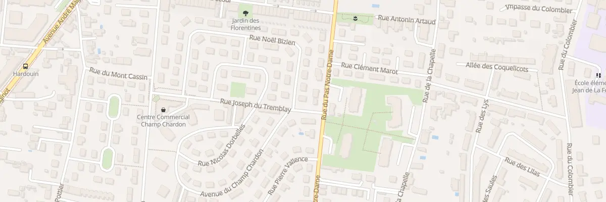 Plan du 1 Rue Noël Bizien à Tours