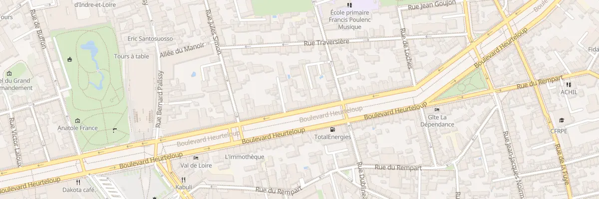 Plan du 54 Bd Heurteloup à Tours
