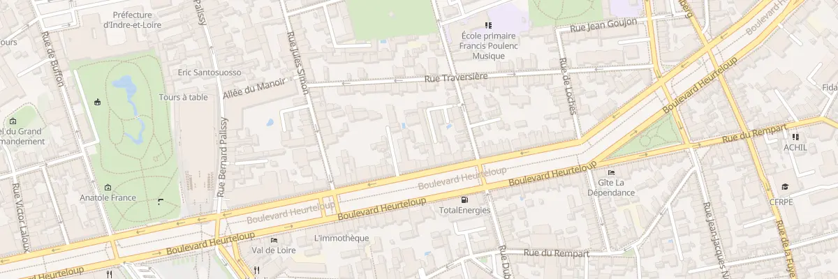 Plan du 58 Bd Heurteloup à Tours