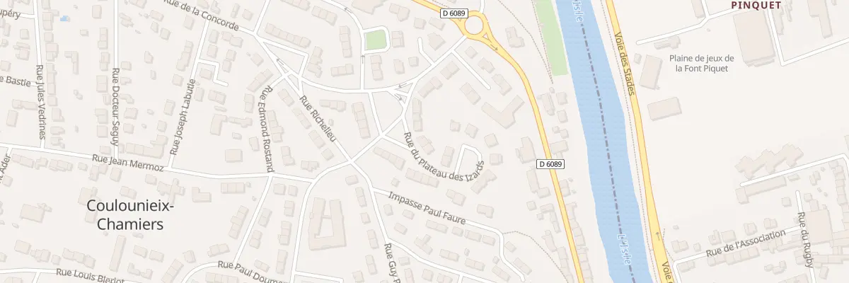 Plan du 7 Rue du Plateau des Izards à Coulounieix-Chamiers