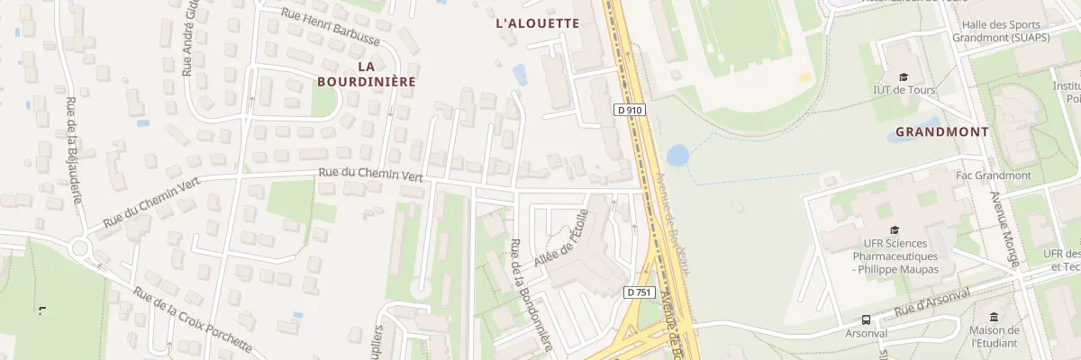 Plan du 13 Rue du Chemin Vert à Joué-lès-Tours