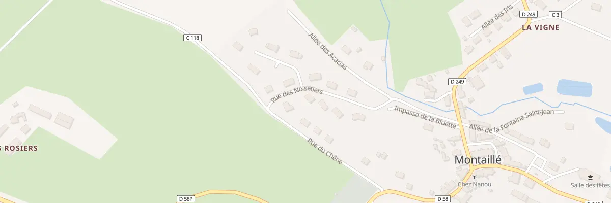 Plan du 8 Rue des Noisetiers à Montaillé