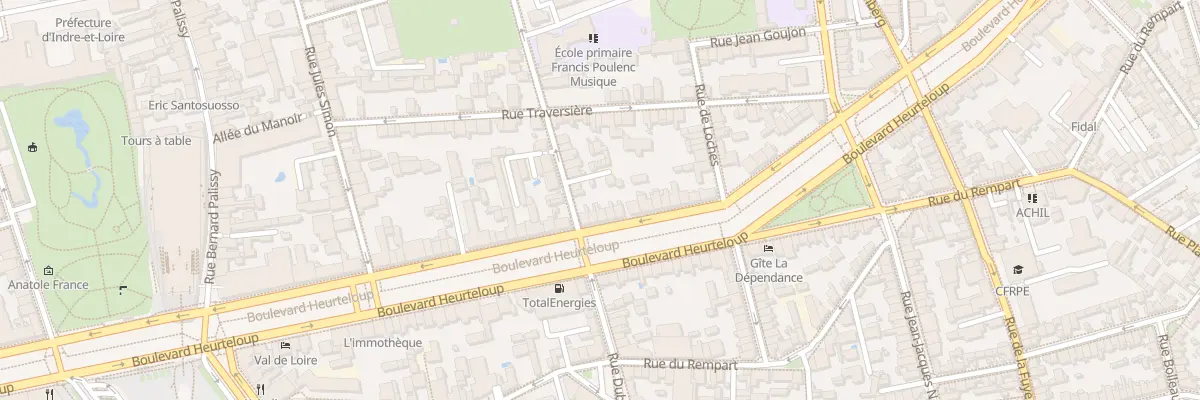 Plan du 70 Bd Heurteloup à Tours