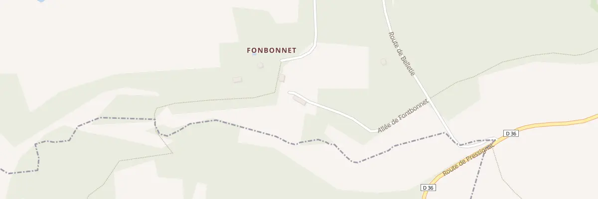 Plan du 93 Fonbonnet à Pressignac-Vicq