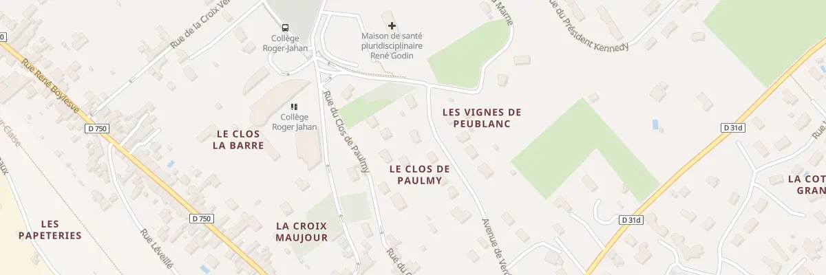 Plan du 15 Av de Verdun à Descartes