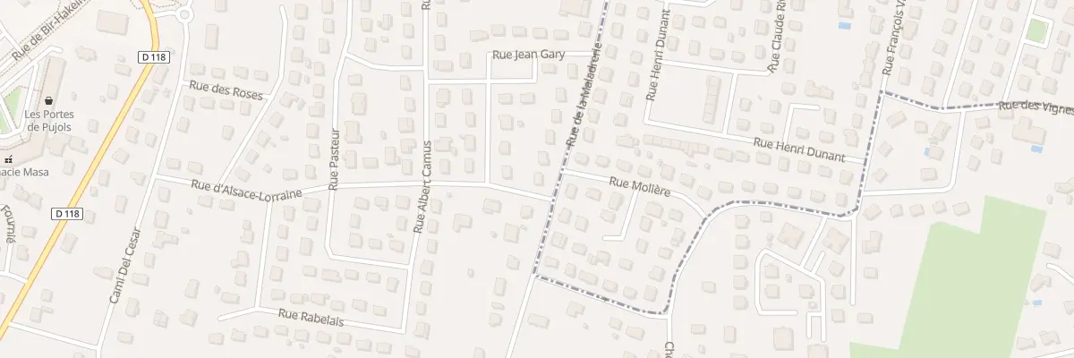 Plan du 84 Rue de la Maladrerie à Pujols