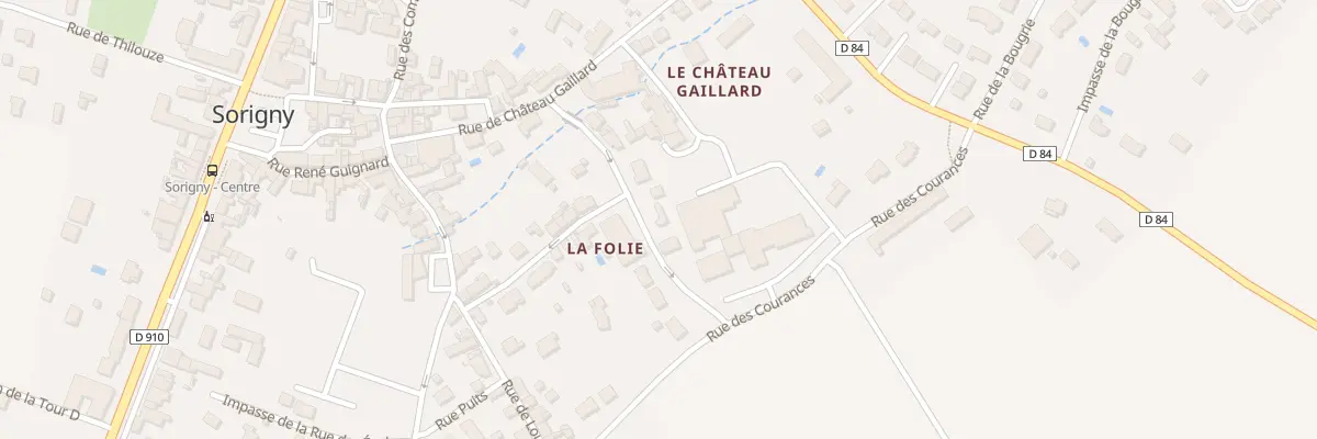 Plan du 1 All de la Folie à Sorigny