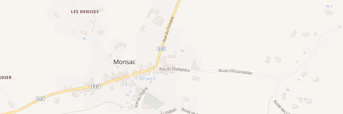 Plan du 3 Le Bourg à Monsac