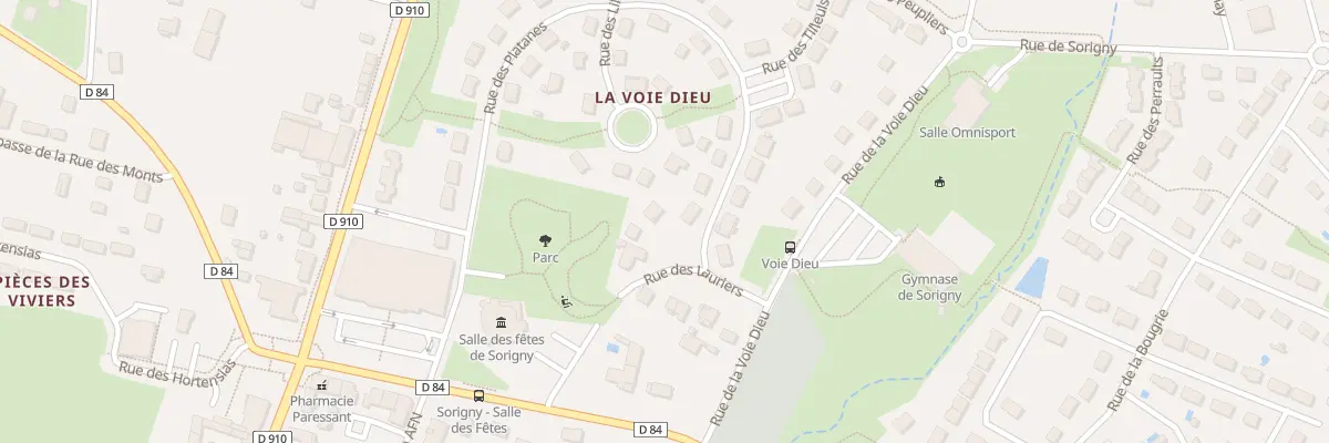 Plan du 24 Rue des Platanes à Sorigny