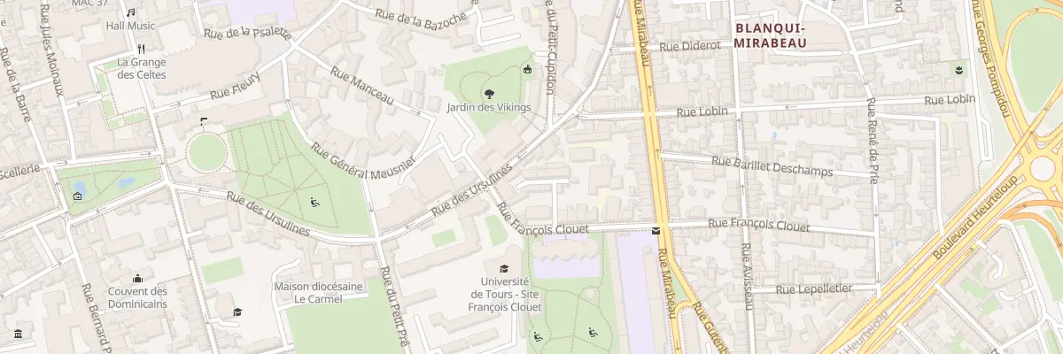 Plan du 21 Rue des Ursulines à Tours