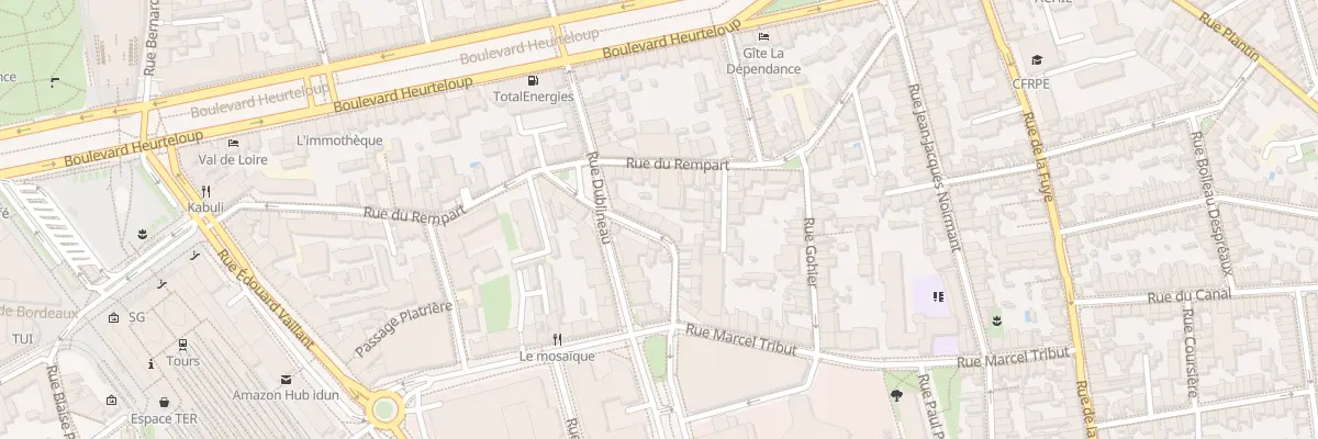 Plan du 10 Rue des Guetteries à Tours
