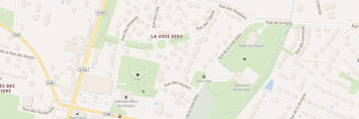 Plan du 20 Rue des Platanes à Sorigny