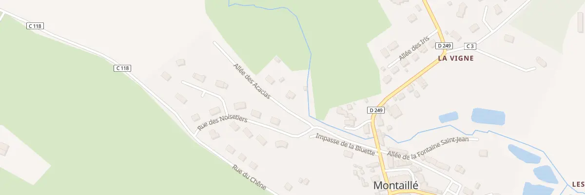Plan du 2 All des Acacias à Montaillé