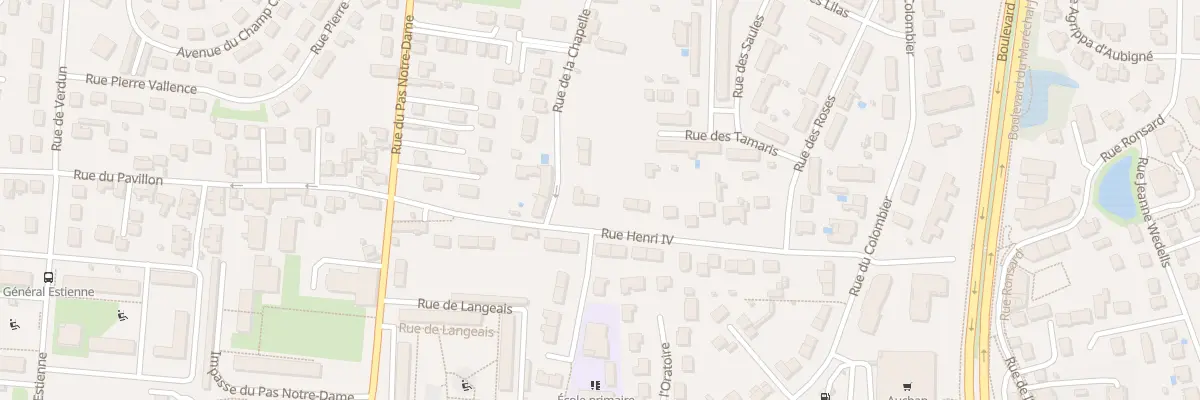 Plan du 18 Rue Henri IV à Tours