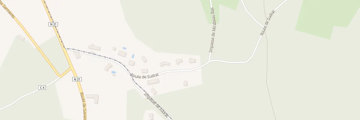 Plan du 351 Rte de Sudrat à Sanilhac