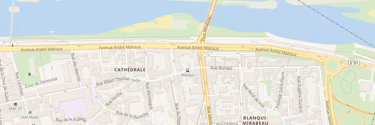 Plan du 1 Rue Mirabeau à Tours