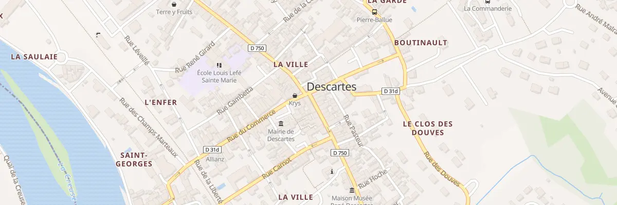 Plan du 3A Rue Descartes à Descartes